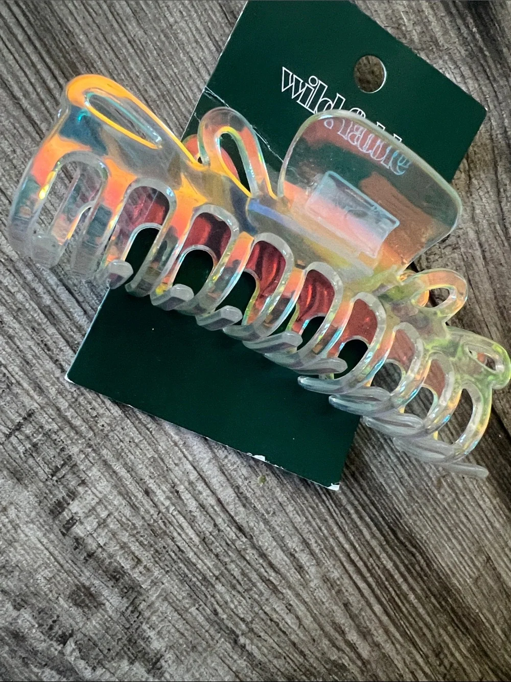 🏅 10/$10 wild fable Kids Iridescent clear Claw Hair Clip